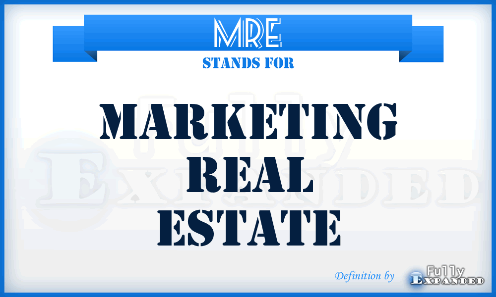 MRE - Marketing Real Estate