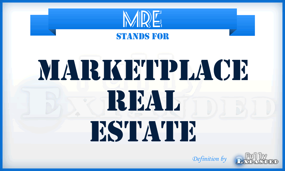 MRE - Marketplace Real Estate