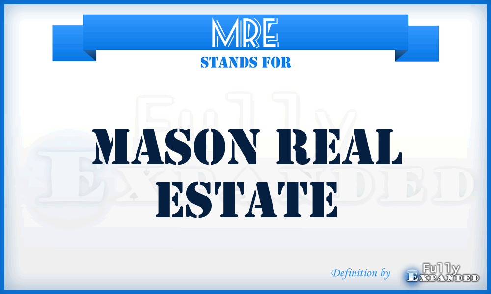MRE - Mason Real Estate