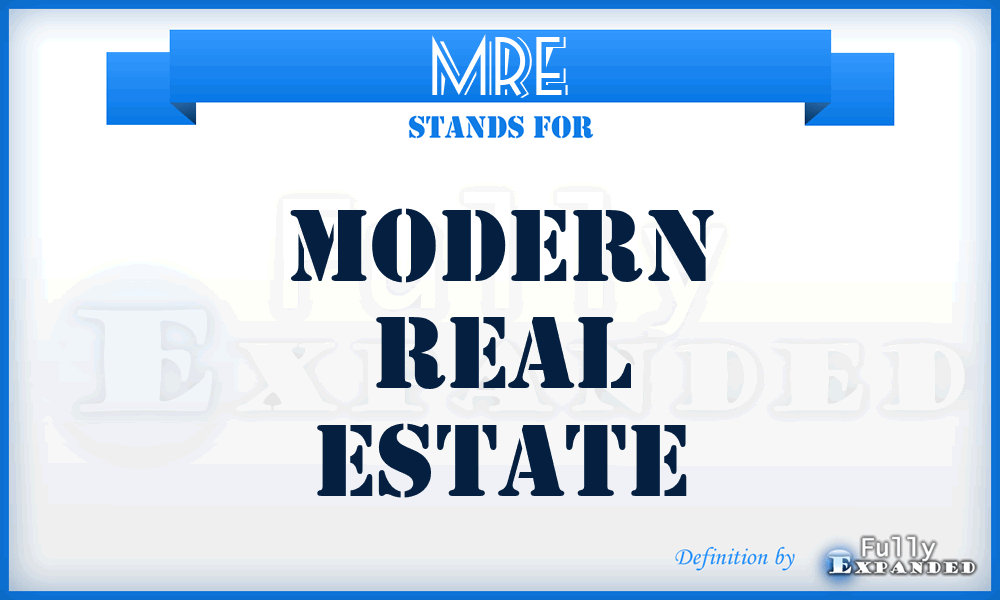 MRE - Modern Real Estate