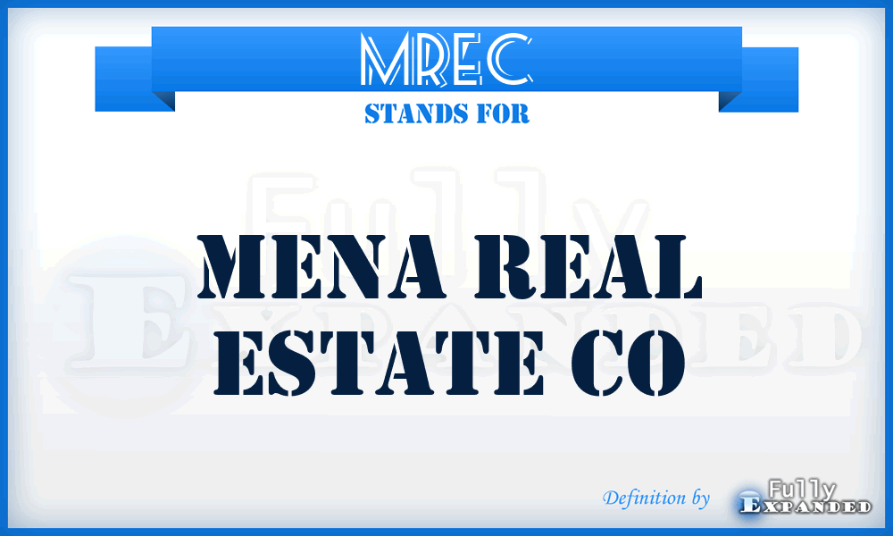 MREC - Mena Real Estate Co