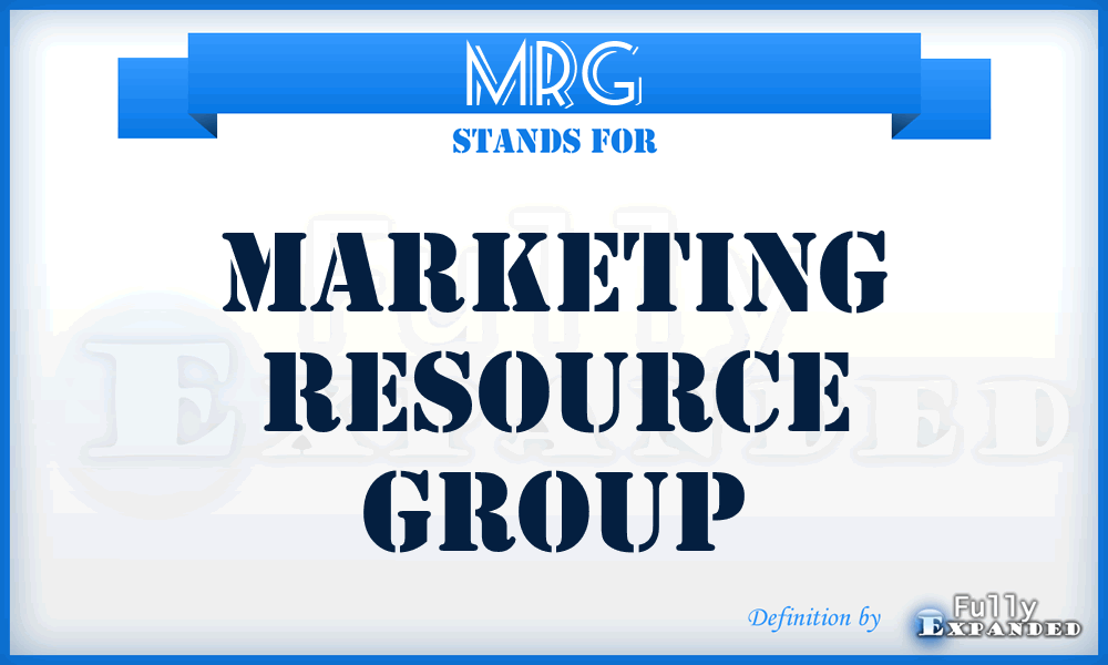 MRG - Marketing Resource Group