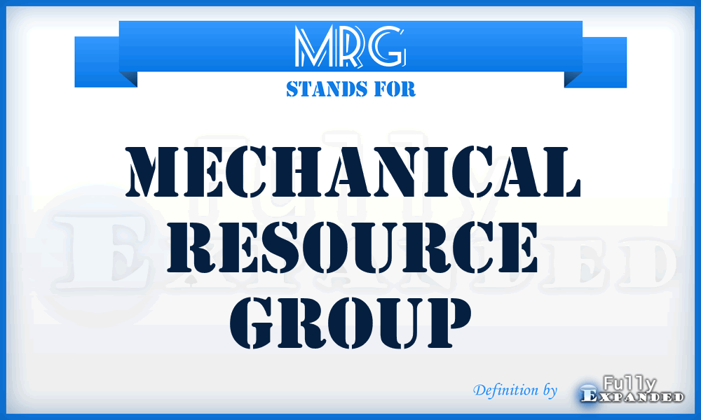 MRG - Mechanical Resource Group