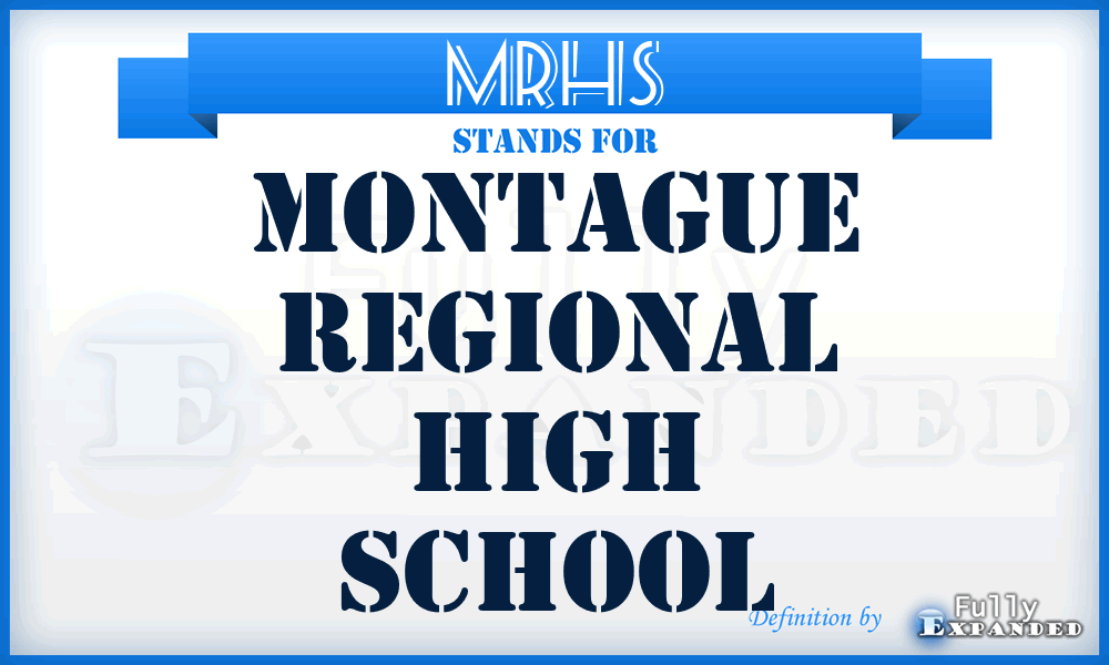 MRHS - Montague Regional High School