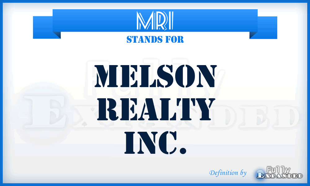 MRI - Melson Realty Inc.