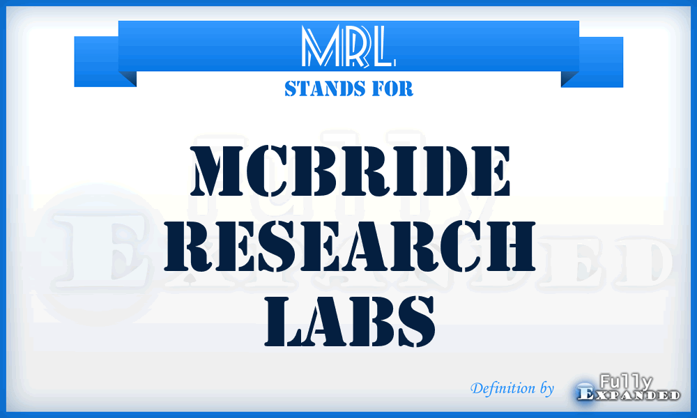 MRL - Mcbride Research Labs