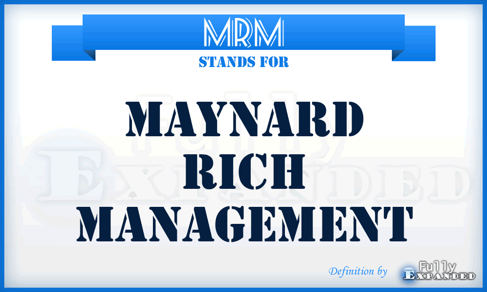MRM - Maynard Rich Management