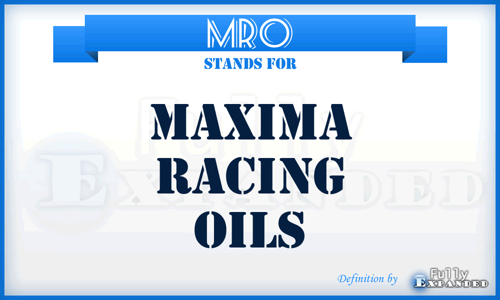 MRO - Maxima Racing Oils