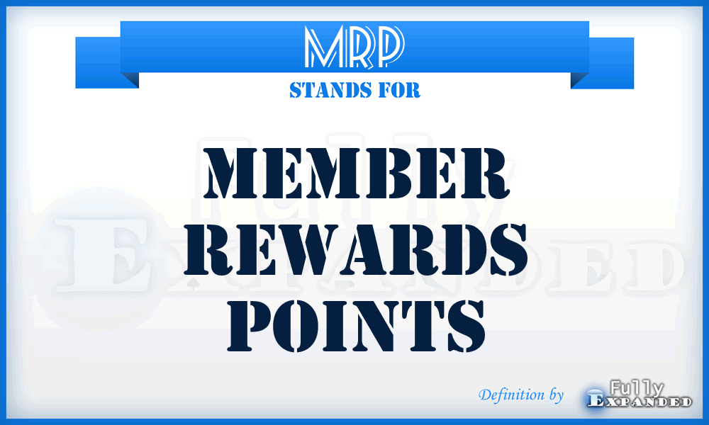 MRP - Member Rewards Points