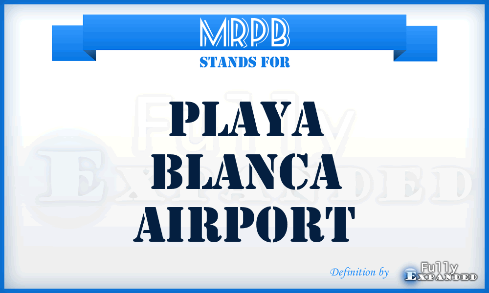 MRPB - Playa Blanca airport