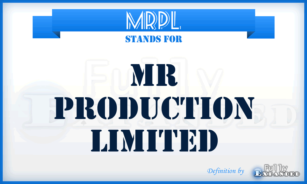 MRPL - MR Production Limited