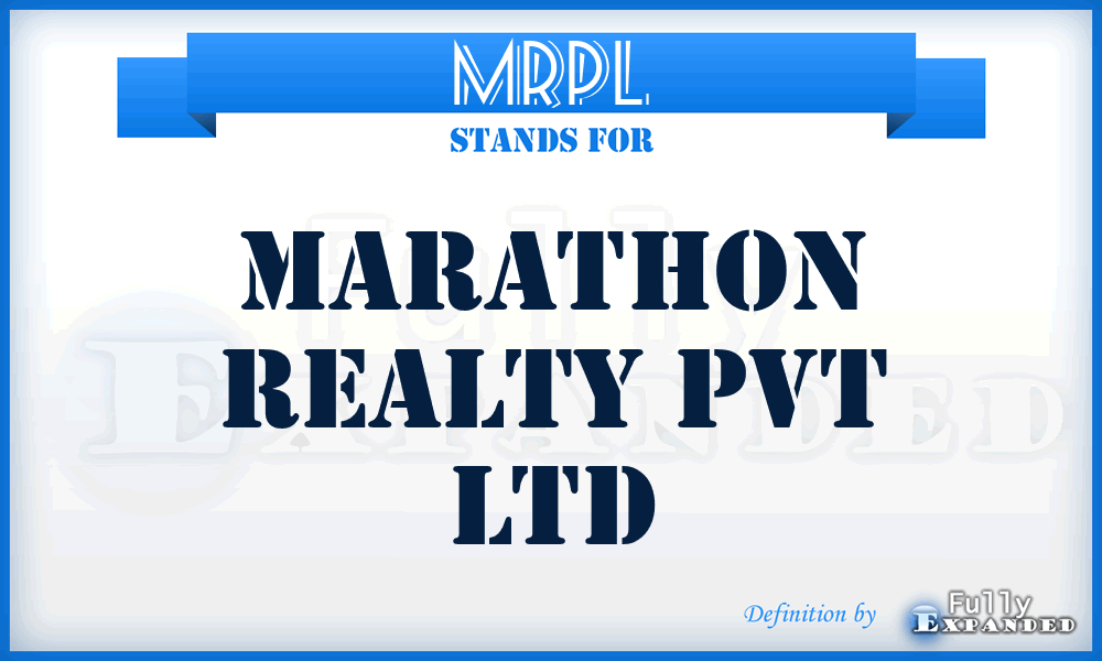 MRPL - Marathon Realty Pvt Ltd