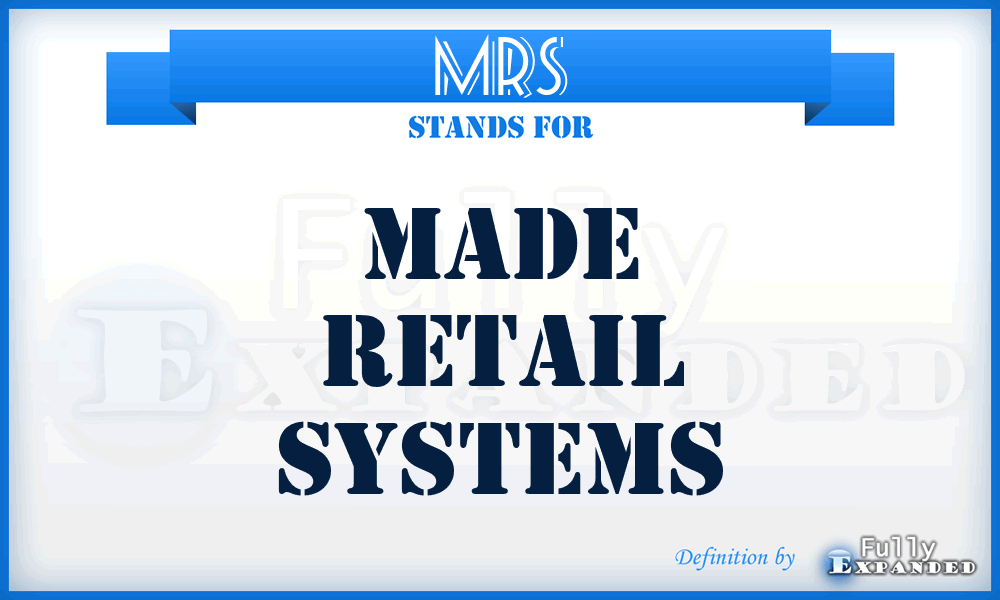 MRS - Made Retail Systems