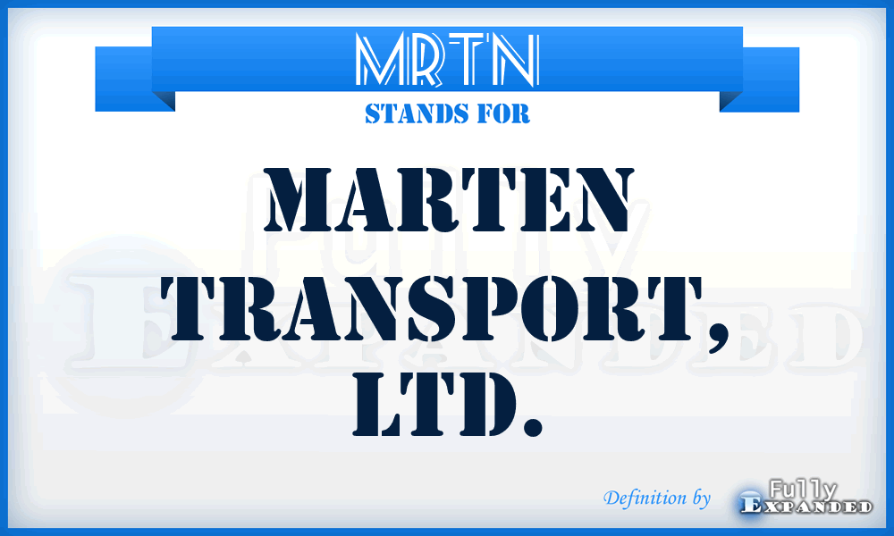 MRTN - Marten Transport, Ltd.