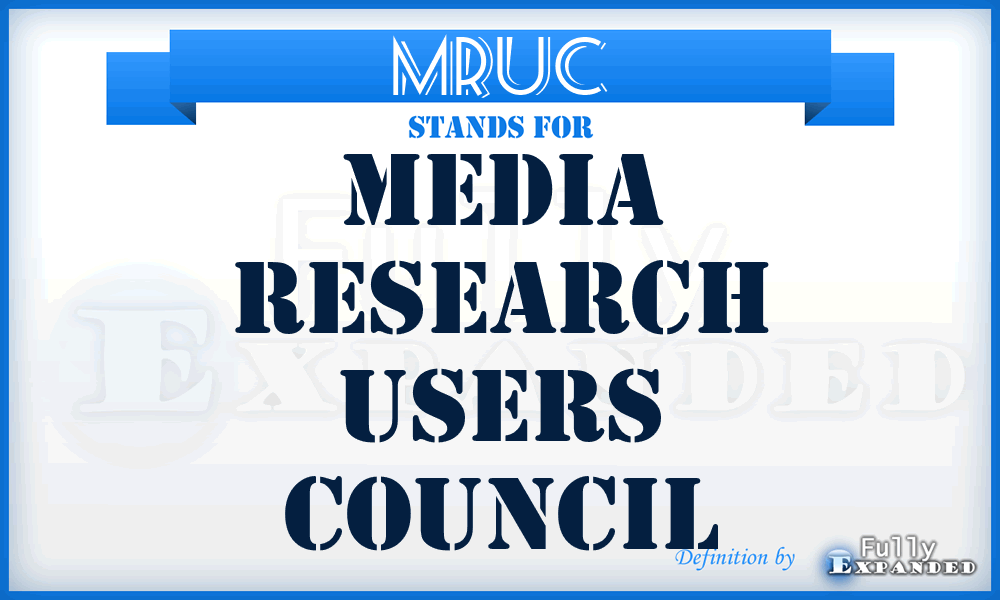 MRUC - Media Research Users Council