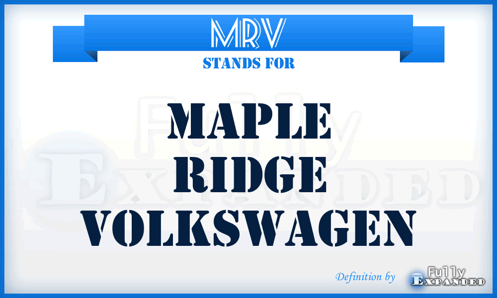 MRV - Maple Ridge Volkswagen
