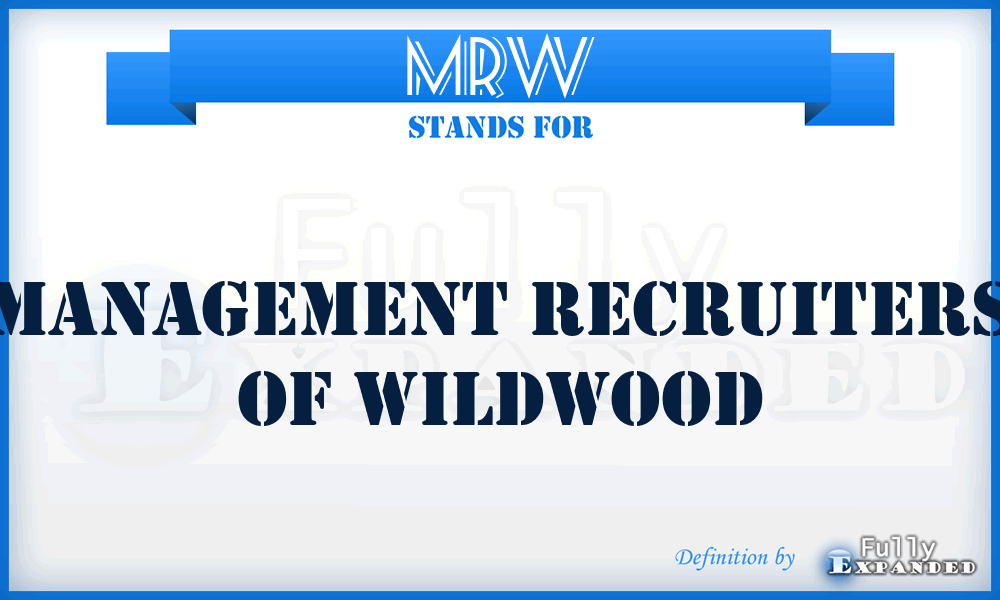 MRW - Management Recruiters of Wildwood