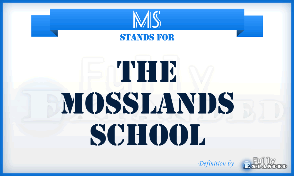 MS - The Mosslands School