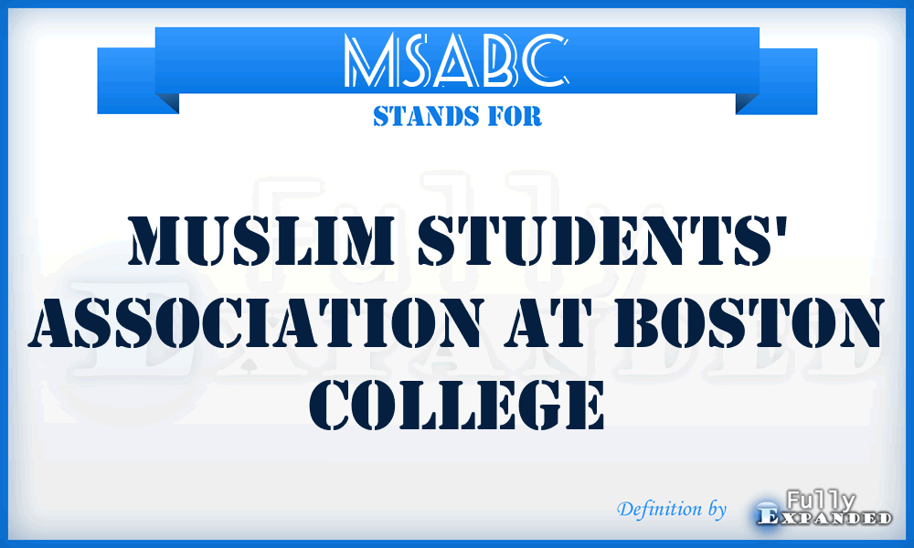 MSABC - Muslim Students' Association at Boston College