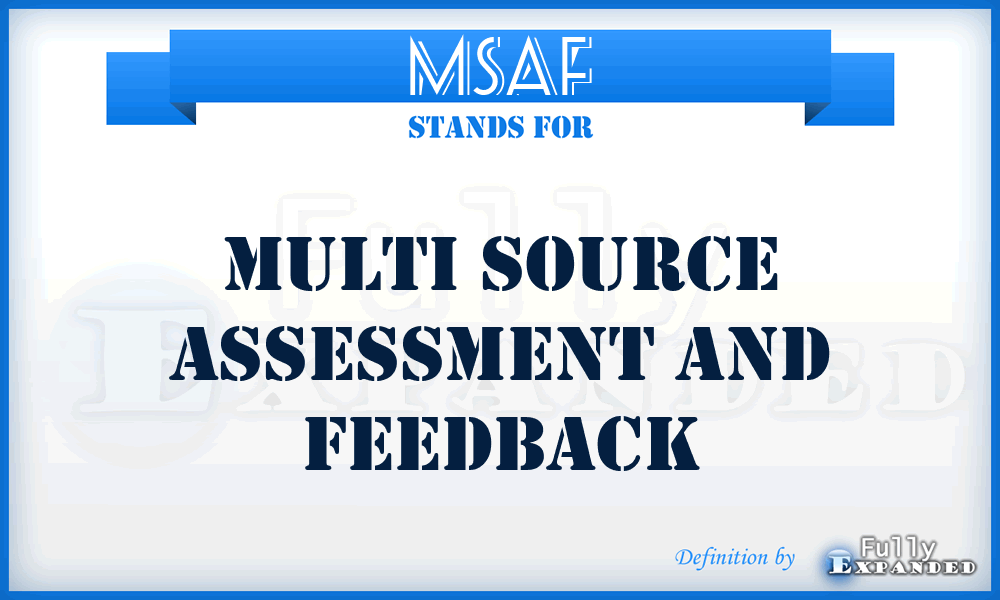 MSAF - Multi Source Assessment and Feedback