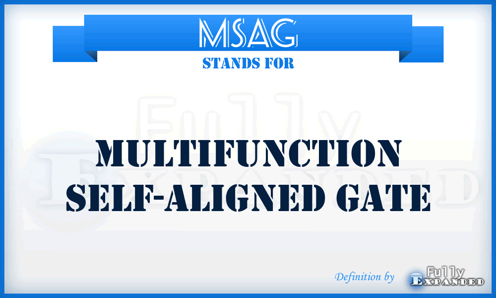 MSAG - multifunction self-aligned gate