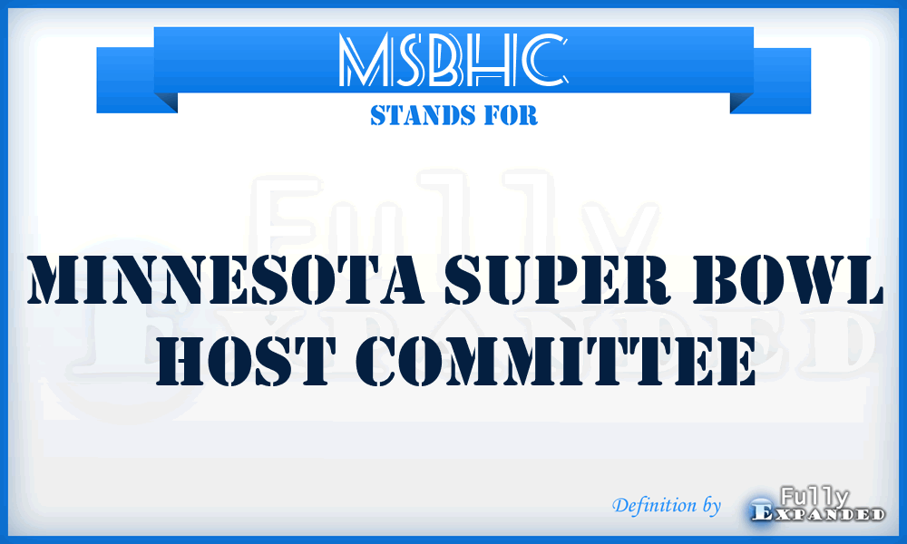 MSBHC - Minnesota Super Bowl Host Committee