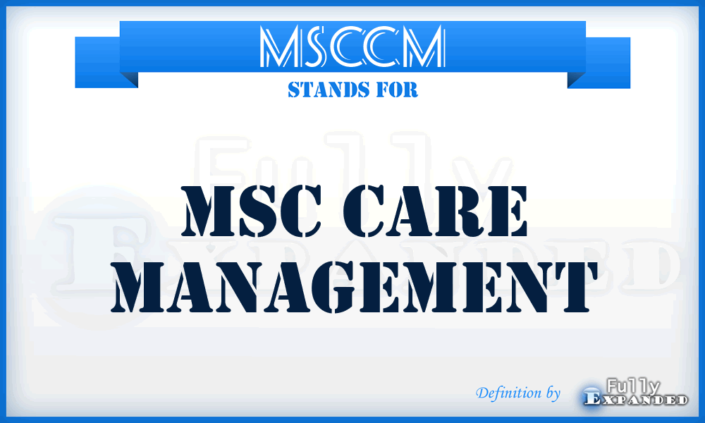 MSCCM - MSC Care Management