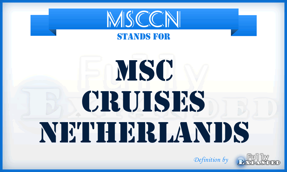 MSCCN - MSC Cruises Netherlands