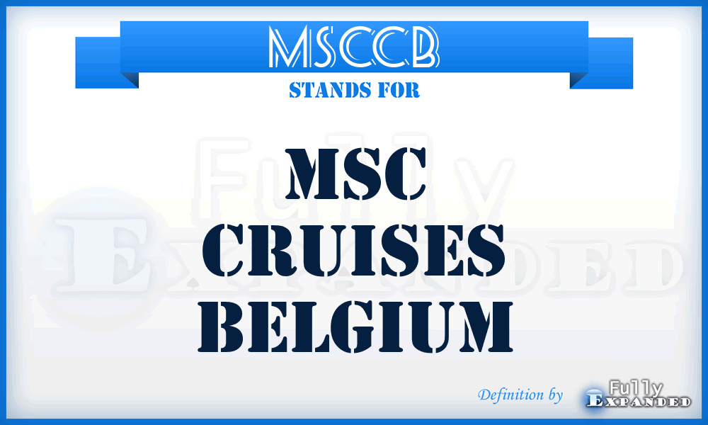 MSCCB - MSC Cruises Belgium