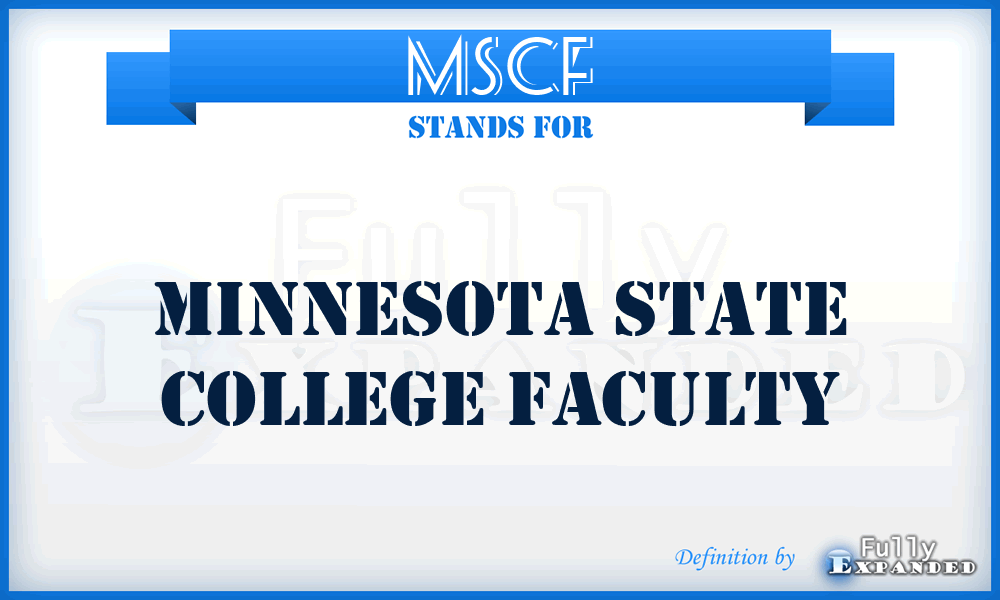 MSCF - Minnesota State College Faculty
