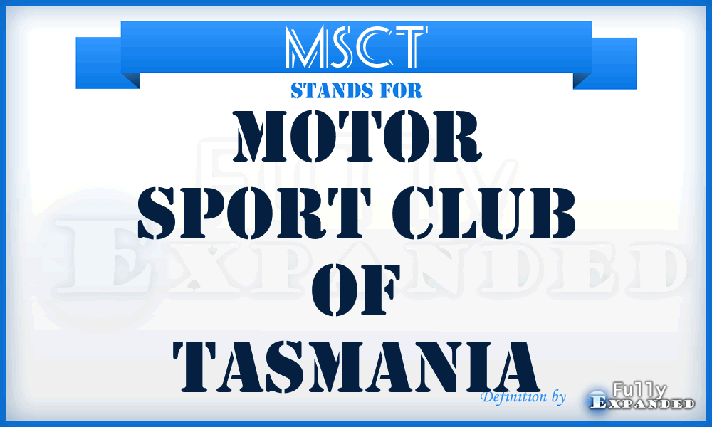 MSCT - Motor Sport Club of Tasmania