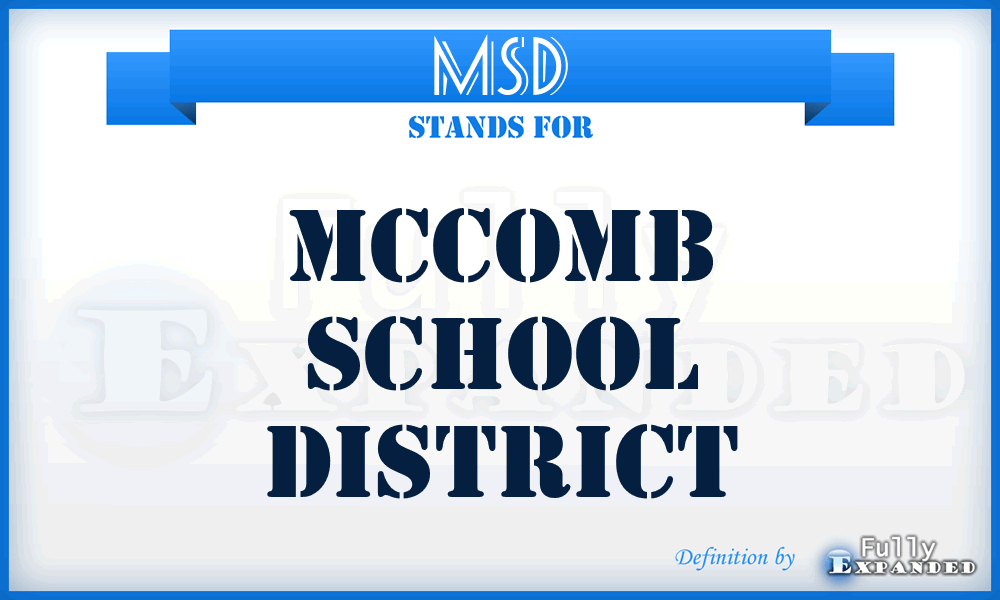 MSD - Mccomb School District