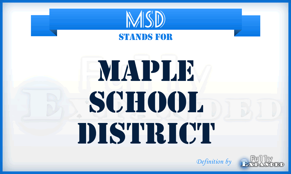 MSD - Maple School District