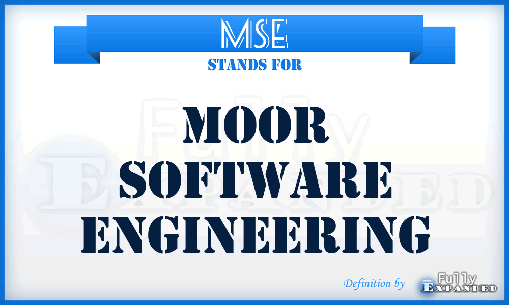 MSE - Moor Software Engineering