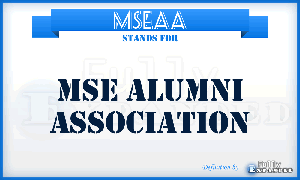 MSEAA - MSE Alumni Association