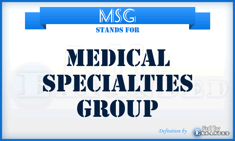 MSG - Medical Specialties Group