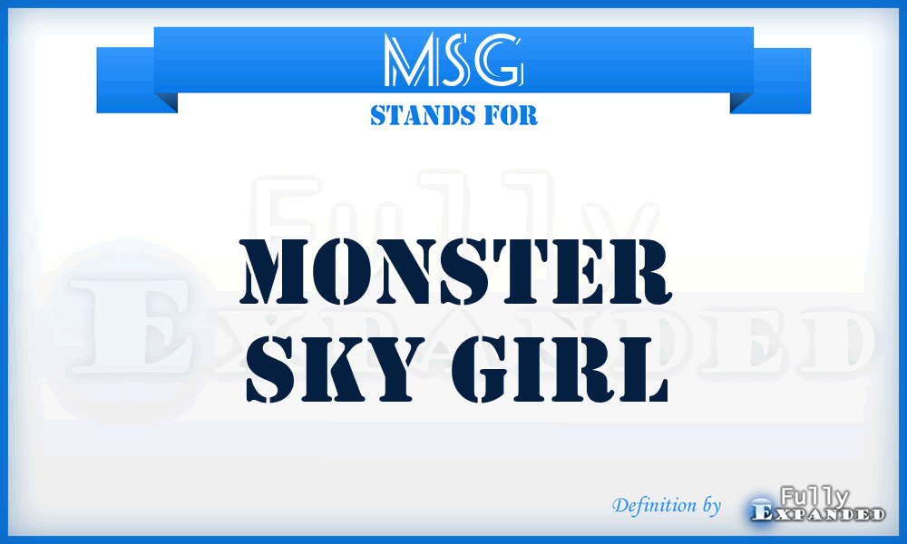 MSG - Monster Sky Girl