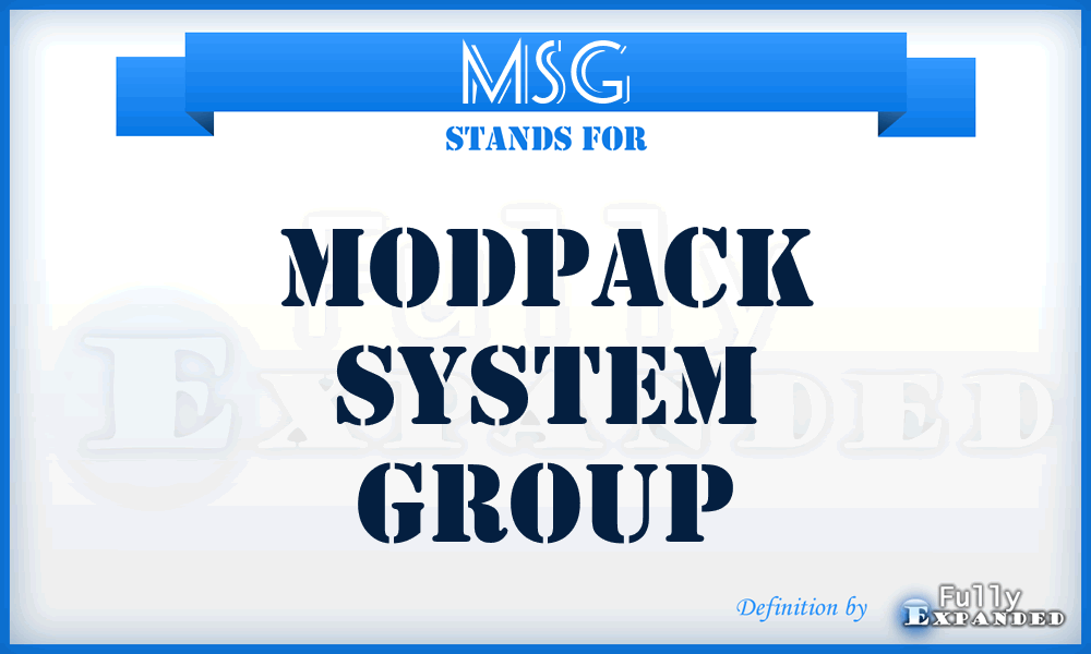 MSG - Modpack System Group