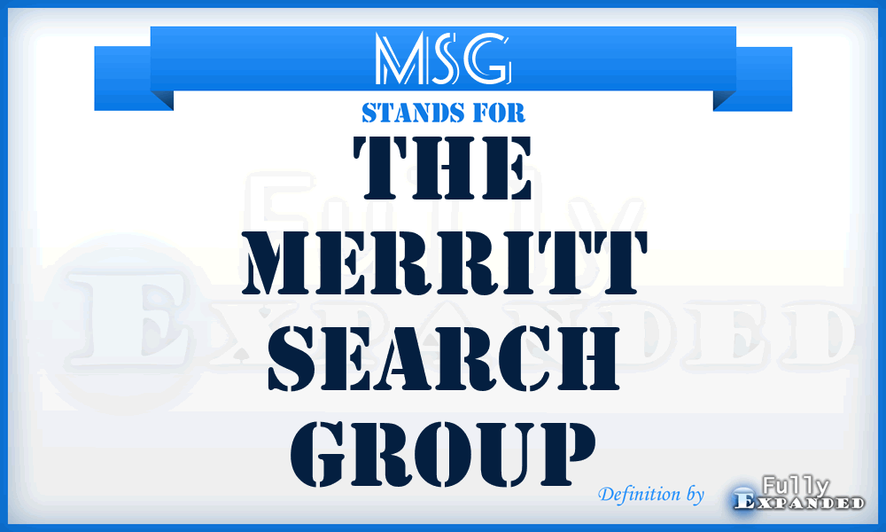 MSG - The Merritt Search Group