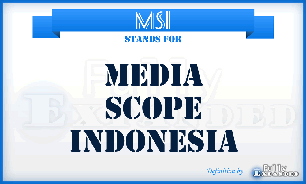 MSI - Media Scope Indonesia