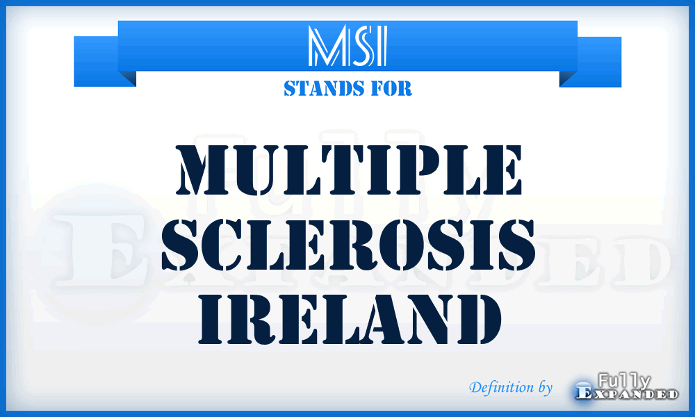 MSI - Multiple Sclerosis Ireland