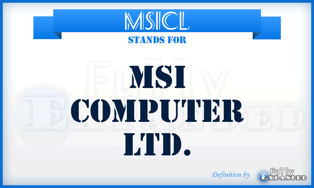 MSICL - MSI Computer Ltd.