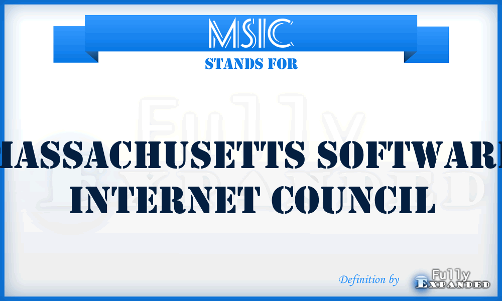 MSIC - Massachusetts Software Internet Council