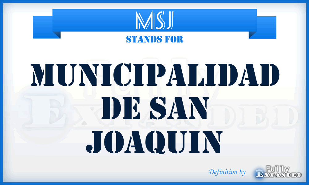 MSJ - Municipalidad de San Joaquin