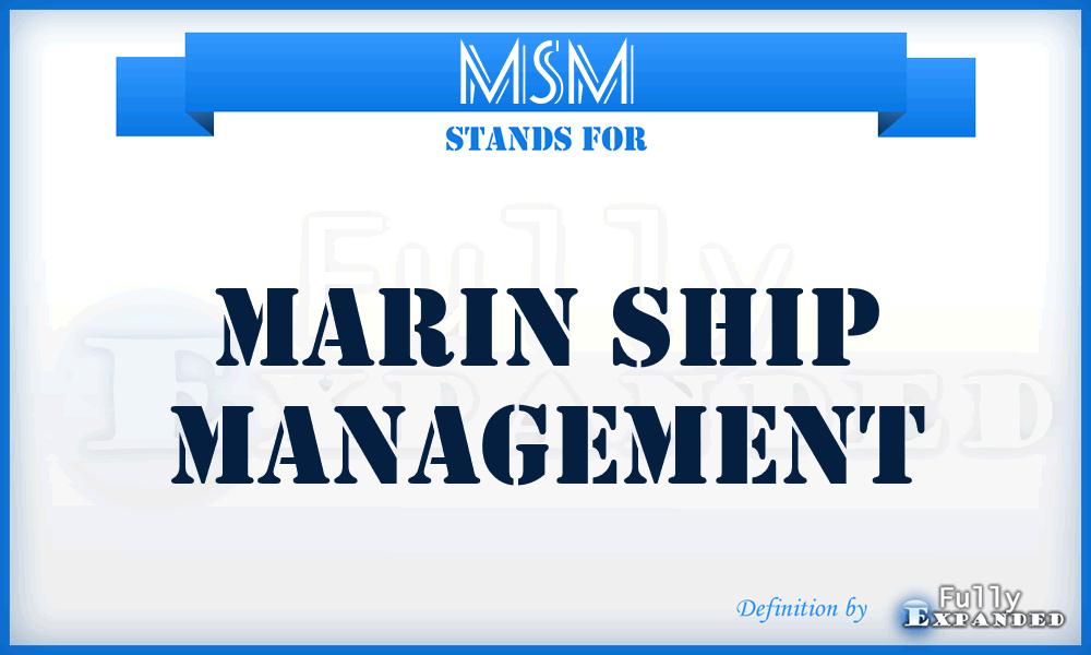 MSM - Marin Ship Management