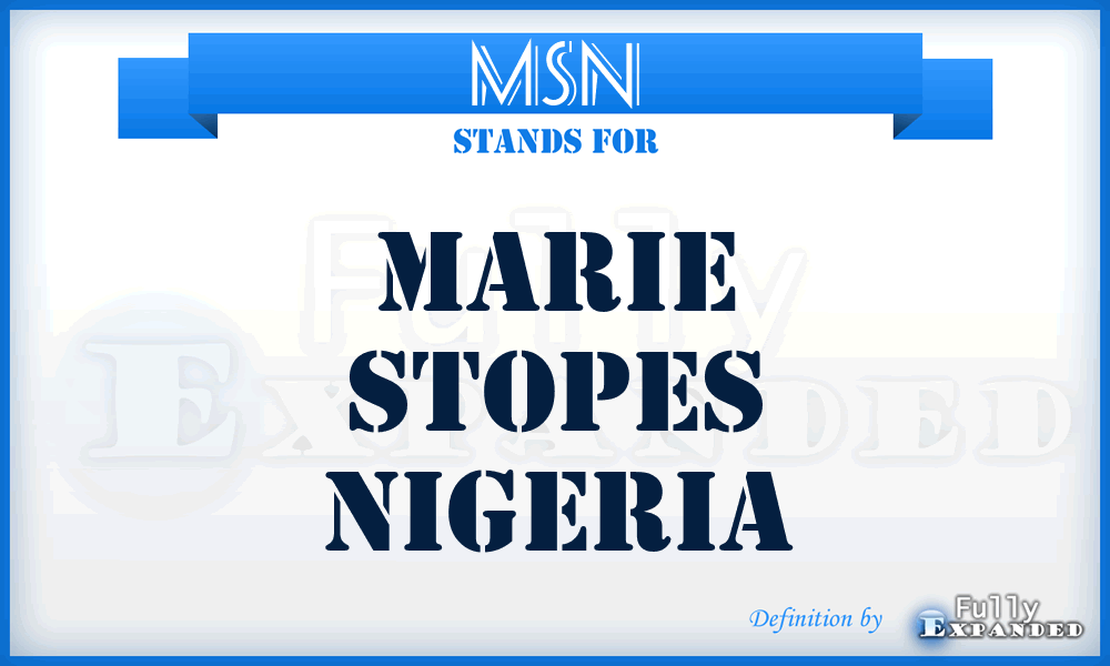 MSN - Marie Stopes Nigeria