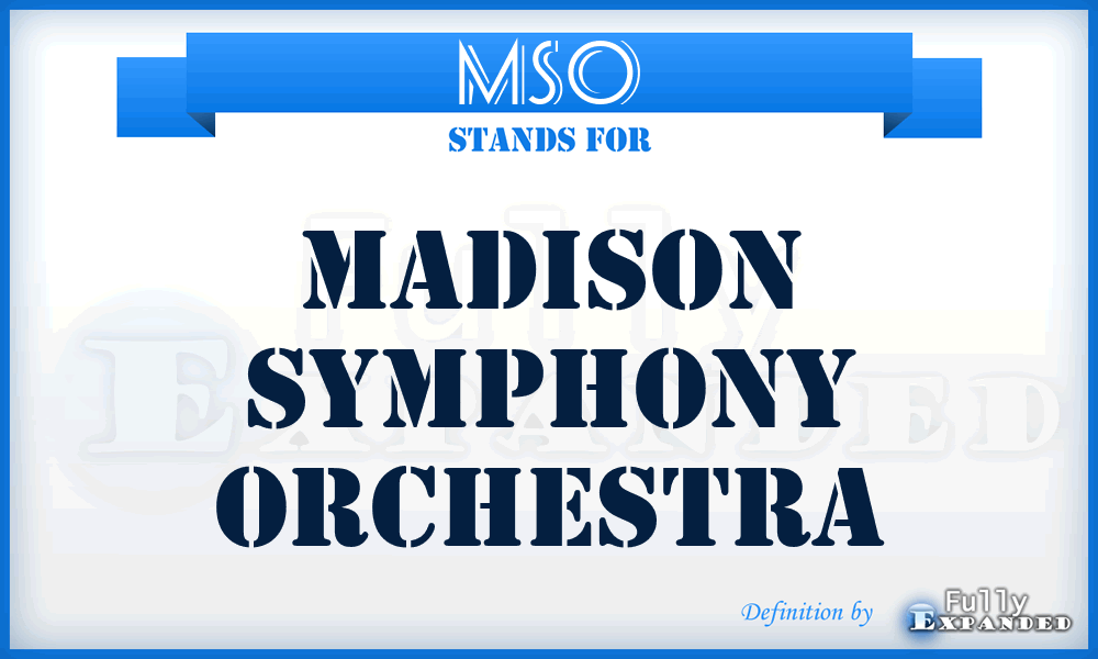 MSO - Madison Symphony Orchestra