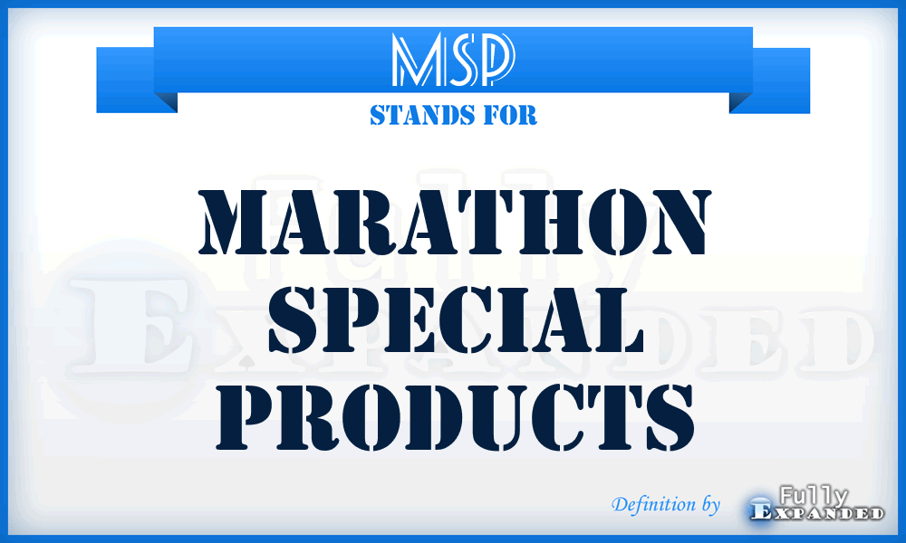MSP - Marathon Special Products