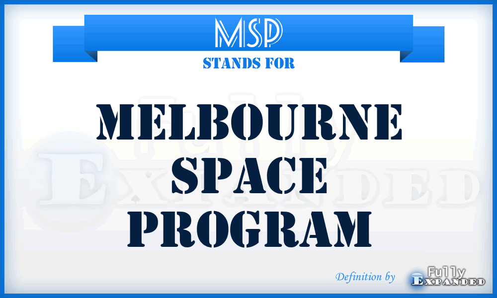 MSP - Melbourne Space Program