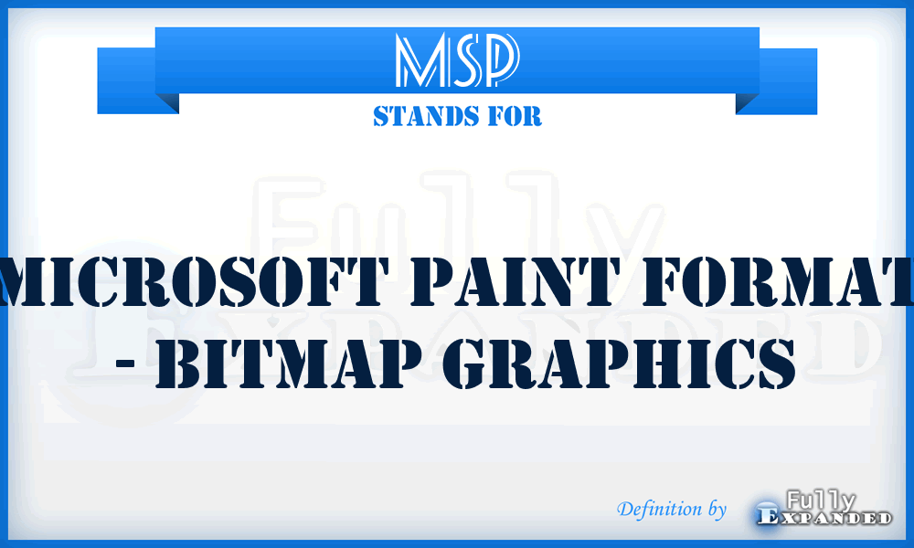 MSP - Microsoft Paint format - Bitmap graphics